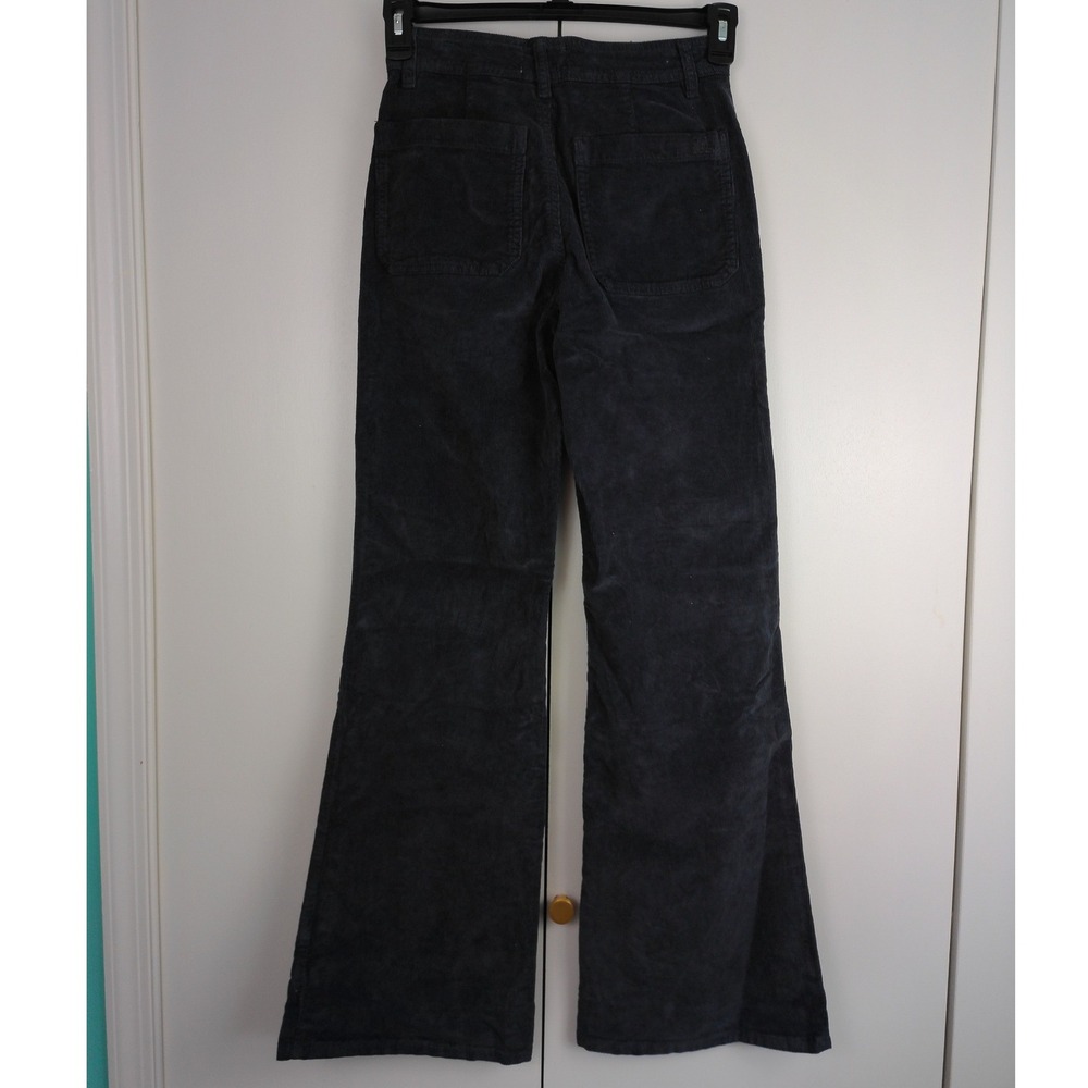 Marine Layer Bridget Corduroy Flare Pants India Ink Navy Blue High Rise Size 6 - Picture 2 of 12